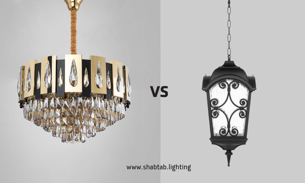 difference between pendant light and chandelier