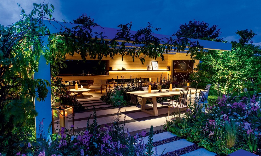 Roof garden lighting with the best lights with several ideas