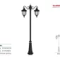 چراغ پارکی شب تاب مدل لونا + دو شاخه سناتور سرازیر + پایه سرو