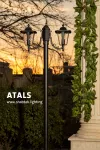 مصباح الشارع شب تاب مودیل اطلس + فرعین رأس فوق کلاسیکي + قاعدة سرو  مصباح الشارع شب تاب مودیل اطلس + فرعین رأس فوق کلاسیکي + قاعدة سرو