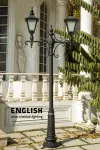 چراغ پارکی شب تاب مدل انگلیسی + دو شاخه باتیس سربالا + پایه نارون چراغ پارکی شب تاب مدل انگلیسی + دو شاخه باتیس سربالا + پایه نارون