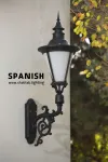 چراغ دیواری شب تاب مدل اسپانیایی + شاخه پیچک سربالا
