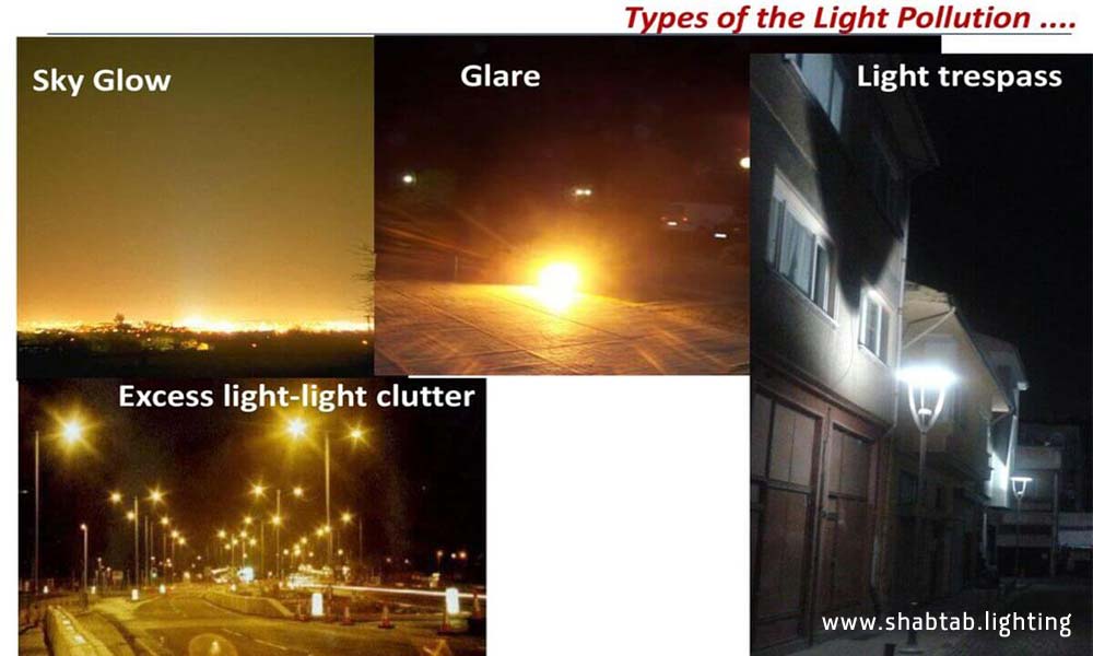 انواع آلودگی نوری